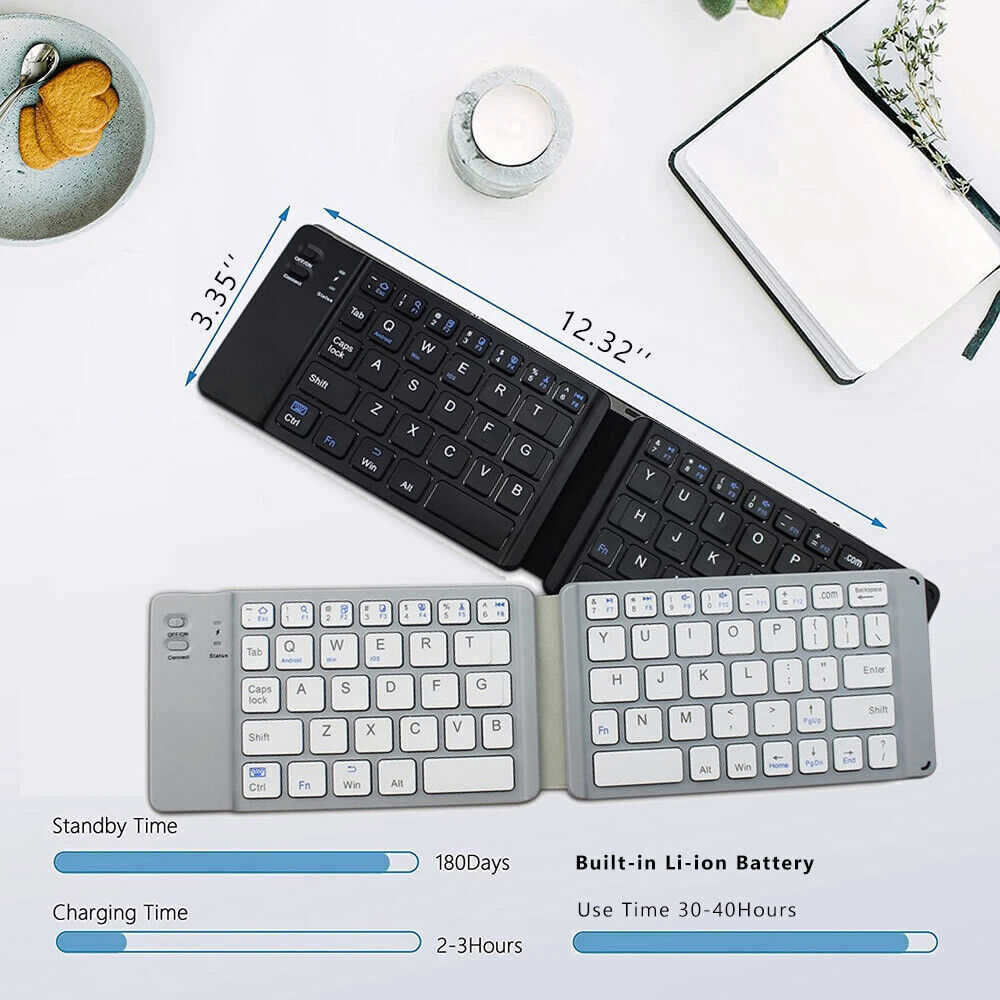 Ultra-Slim & Foldable Bluetooth Keyboard