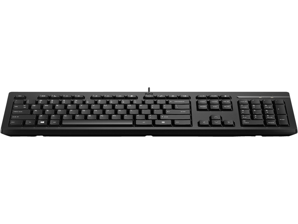 HP 125 Wired Keyboard US - Black, Durable & Spill-Resistant