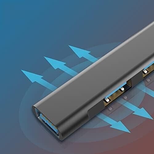 4-Port USB-C Hub Adapter for Enhanced Connectivity