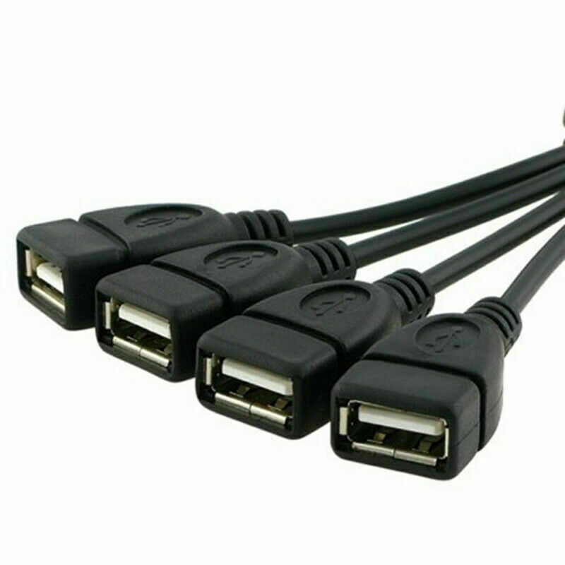 4 Port USB 2.0 High-Speed Hub with Stylish Octopus Splitter