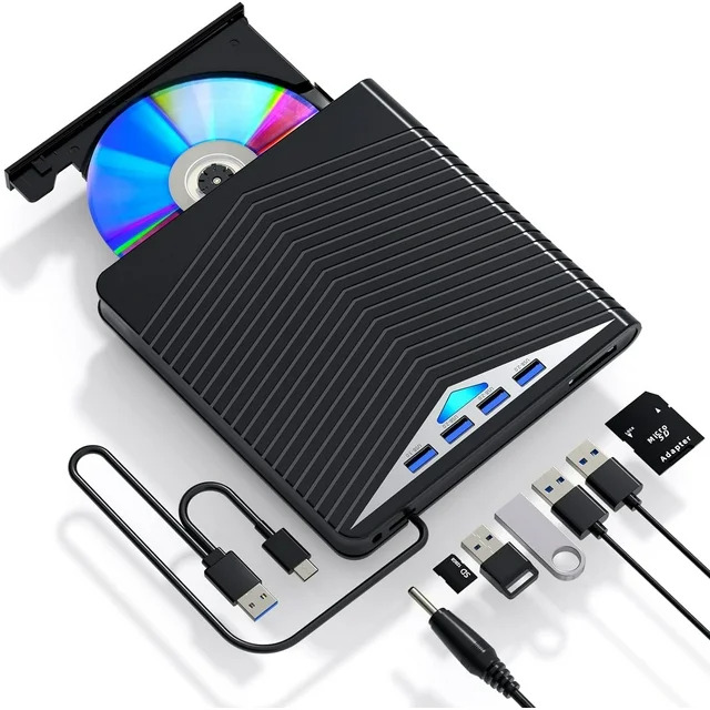 Ultra-Fast USB 3.0 Portable CD/DVD Drive for Windows