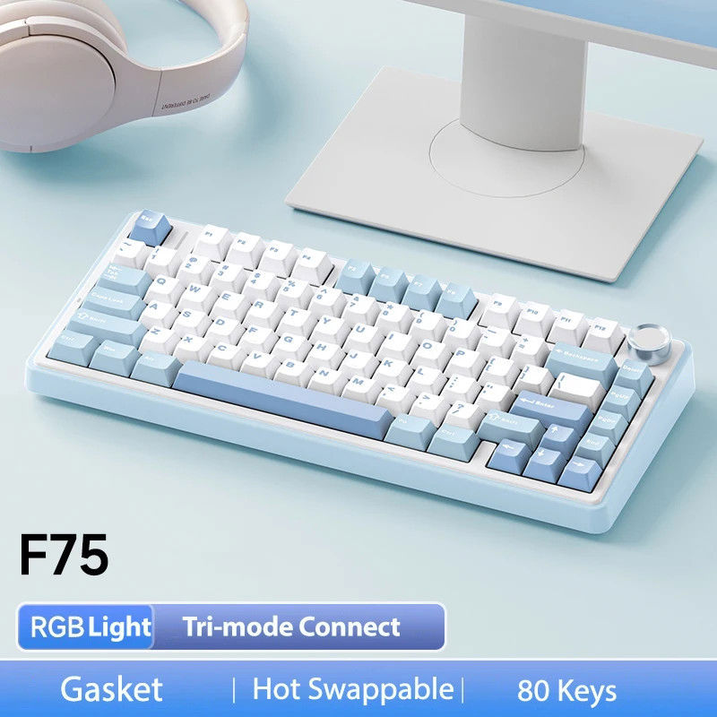 AULA F75 2.4G/Bluetooth/Wired Gaming Mechanical Keyboard