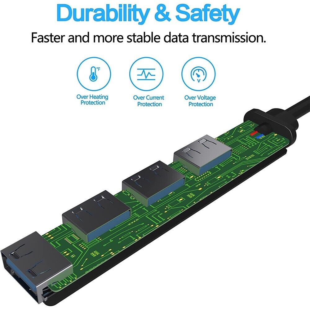 4-Port USB 3.0 Type-C Hub Adapter for Enhanced Connectivity