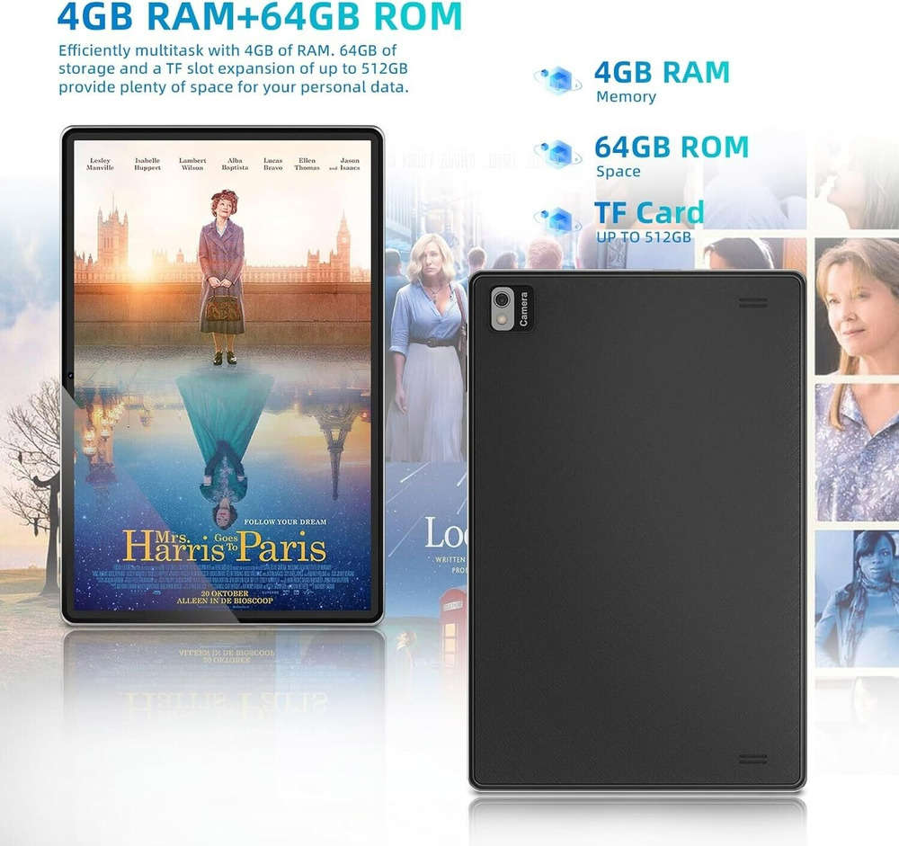 SGIN 10.1" Android 13 Tablet with 4GB RAM, 64GB Storage