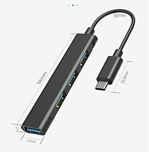 4-Port USB-C Hub Adapter for Enhanced Connectivity