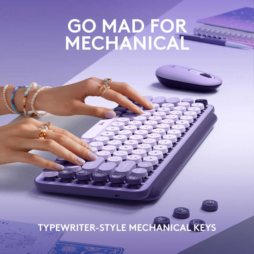 Logitech POP Keys Wireless Mechanical Keyboard - Colorful & Efficient Typing