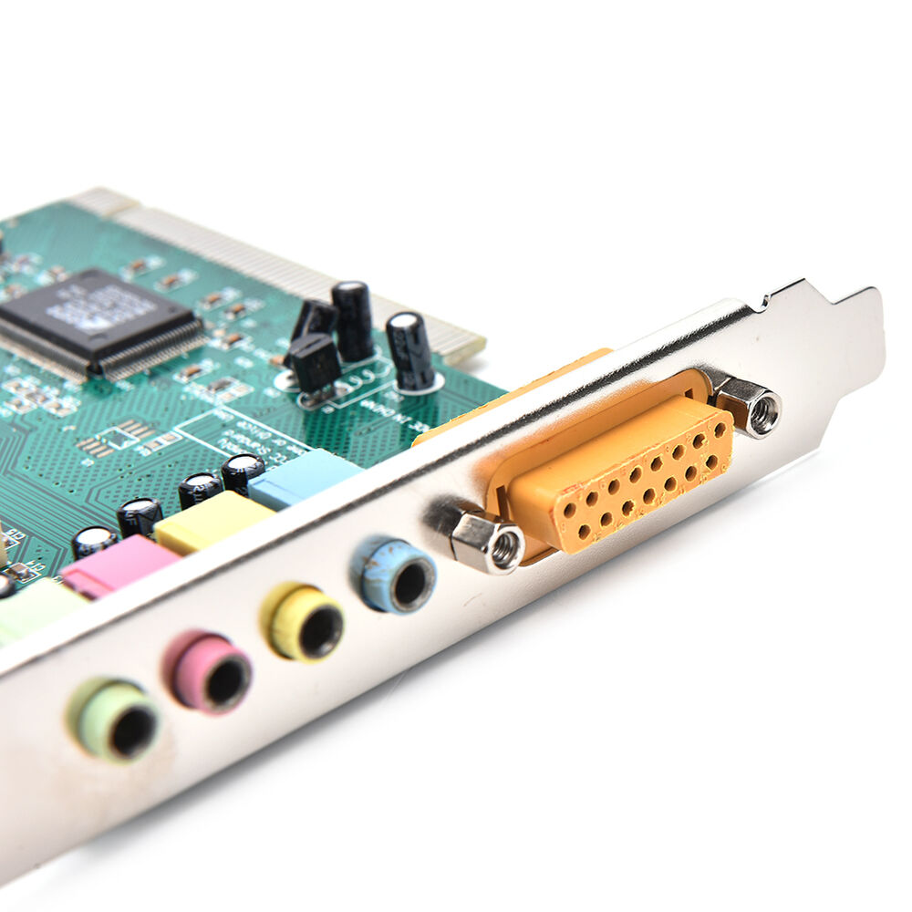 4 Channel 5.1 Surround Sound Card with 3D Audio and MIDI for Enhanced PC Audio