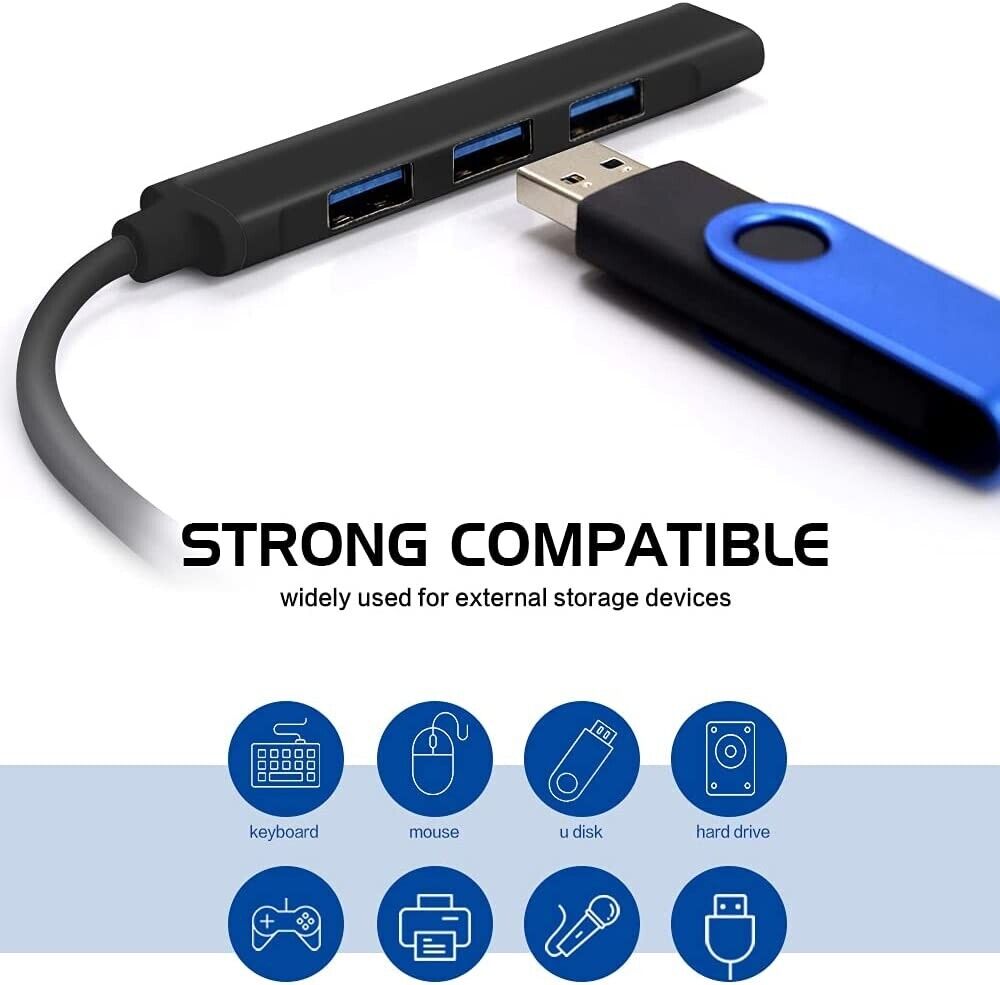 4-Port USB-C Hub Adapter for Enhanced Connectivity