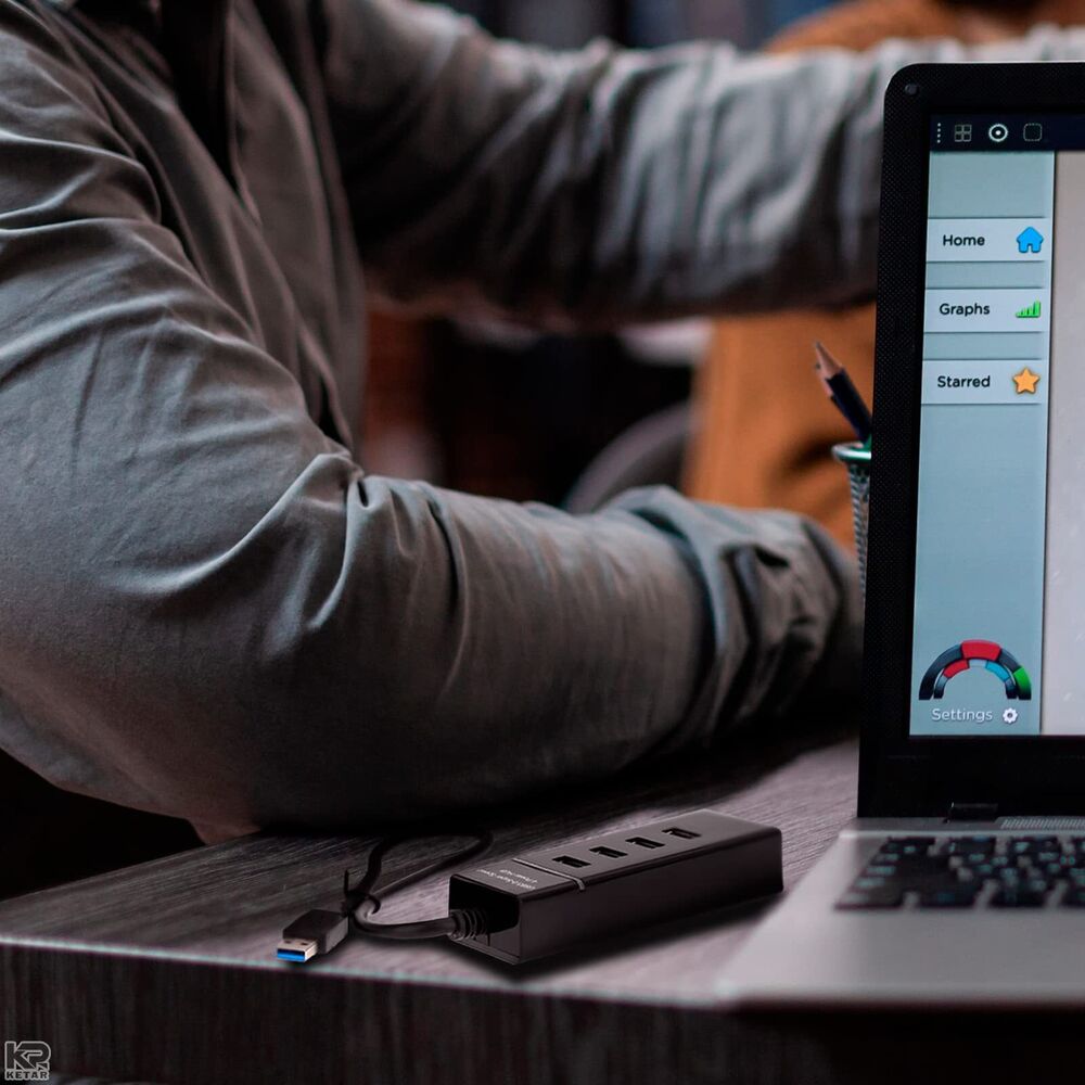 4-Port High-Speed USB 3.0 Hub for Enhanced Connectivity
