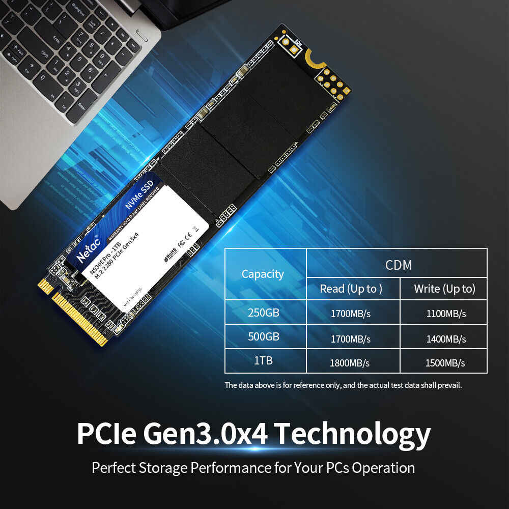 Netac High-Speed M.2 NVMe PCIe Gen 3.0x4 SSD