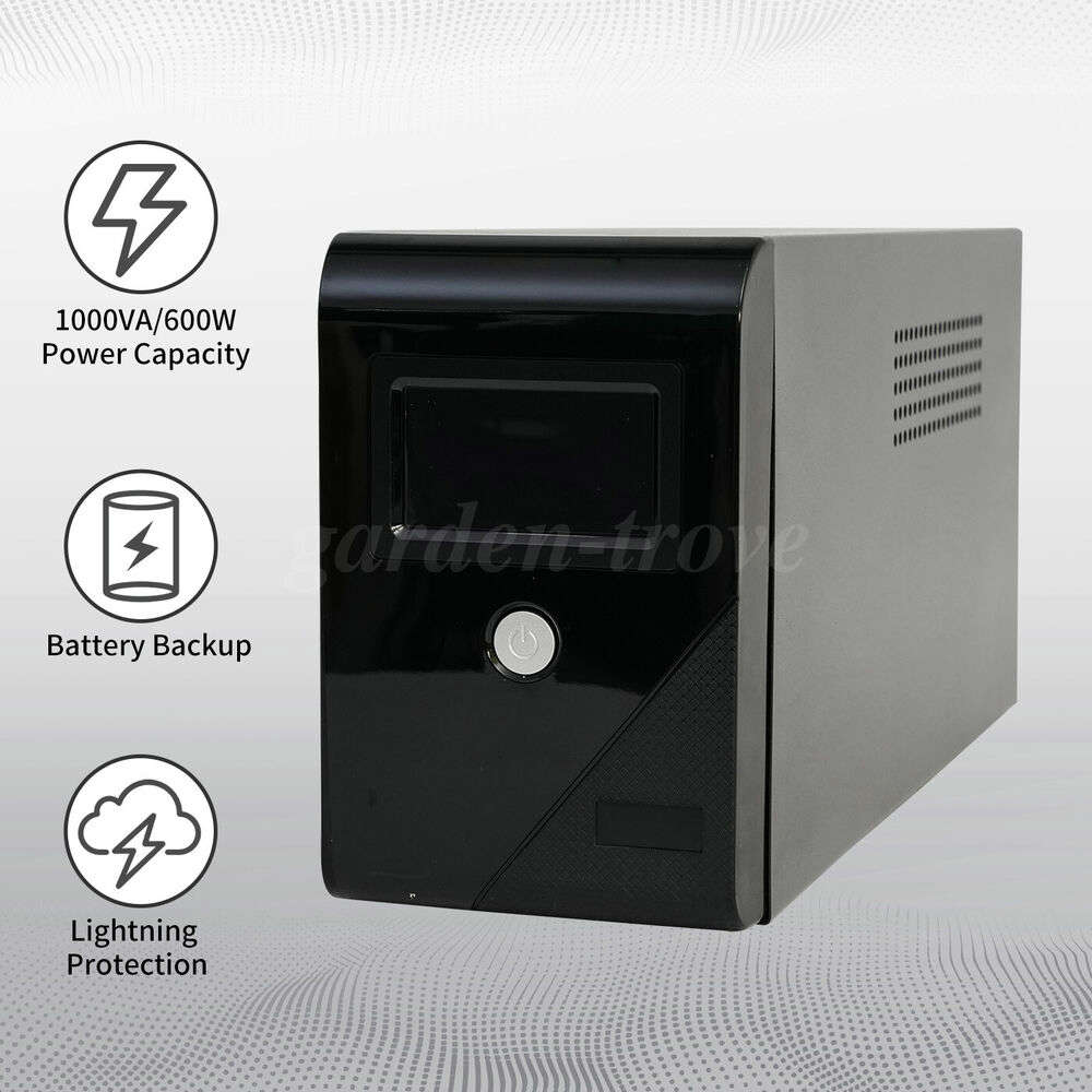 1000VA 600W UPS with LCD Display - Reliable Power Backup
