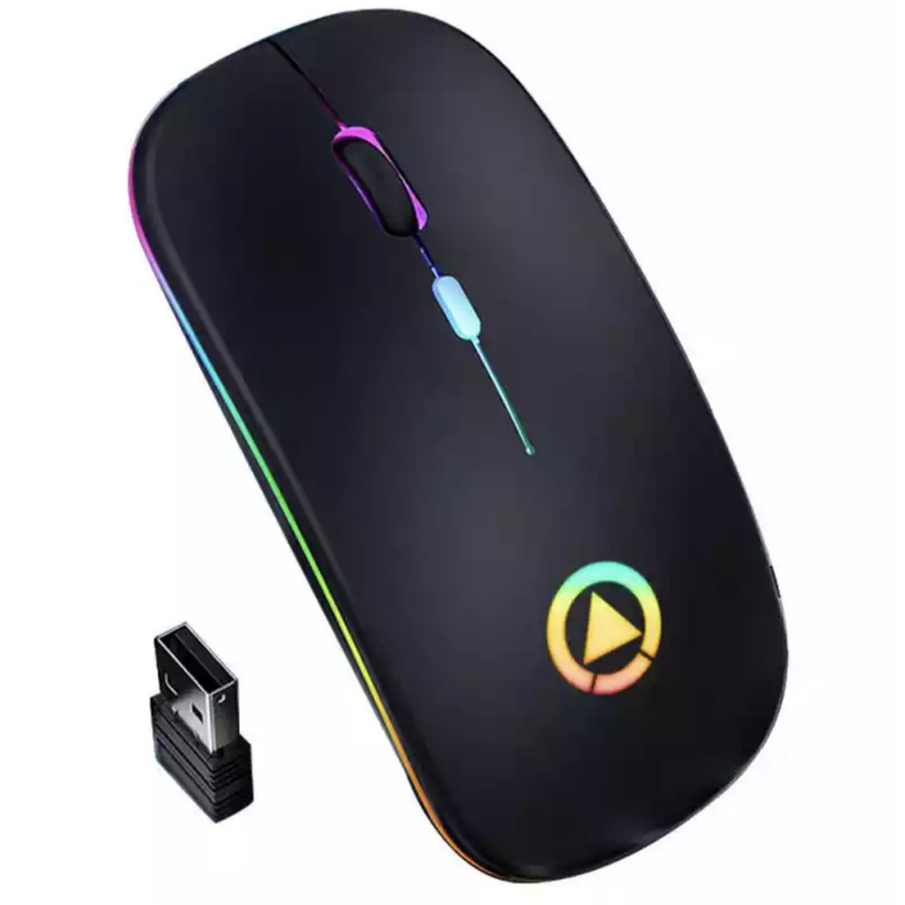 2.4GHz Wireless Optical Mouse with RGB Backlight and Rechargeable Battery