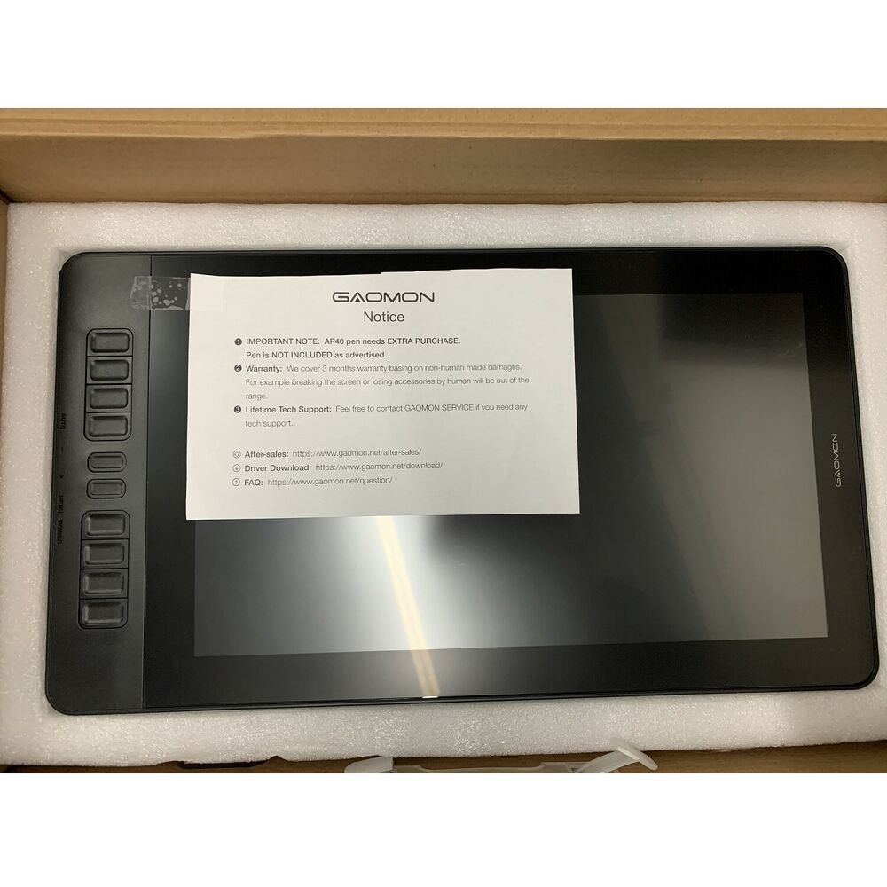 15.6 Inch GAOMON PD1560 Digital Art Tablet with Pressure-Sensitive Pen