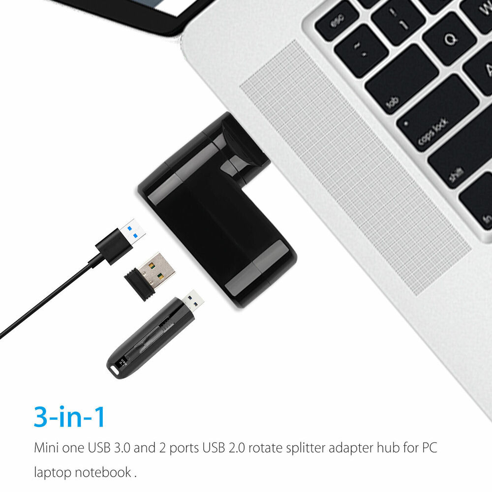 3 Port USB 3.0 Hub Splitter - Boost Connectivity for Multiple Devices