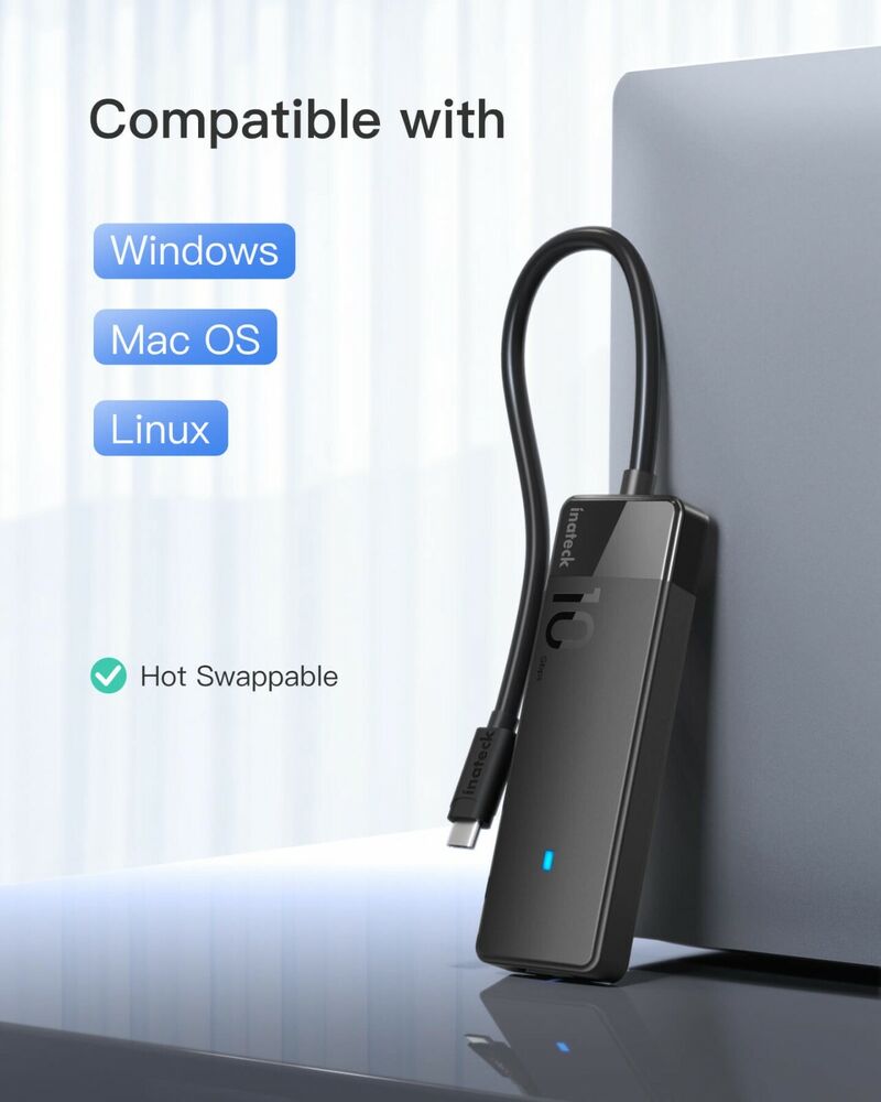 Ultra-Fast USB C Hub with 4 USB A Ports