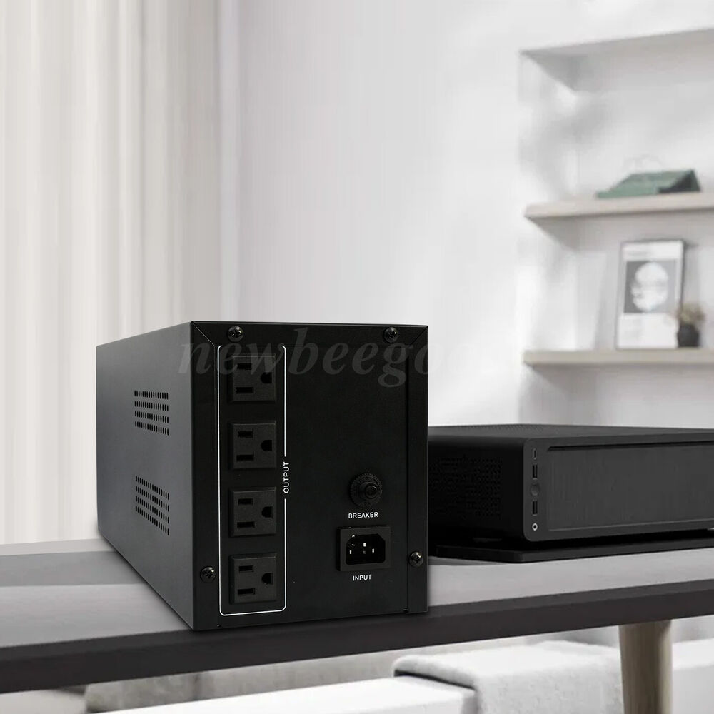 1200VA 720W UPS Power Supply with LCD Display and 4 Outlets