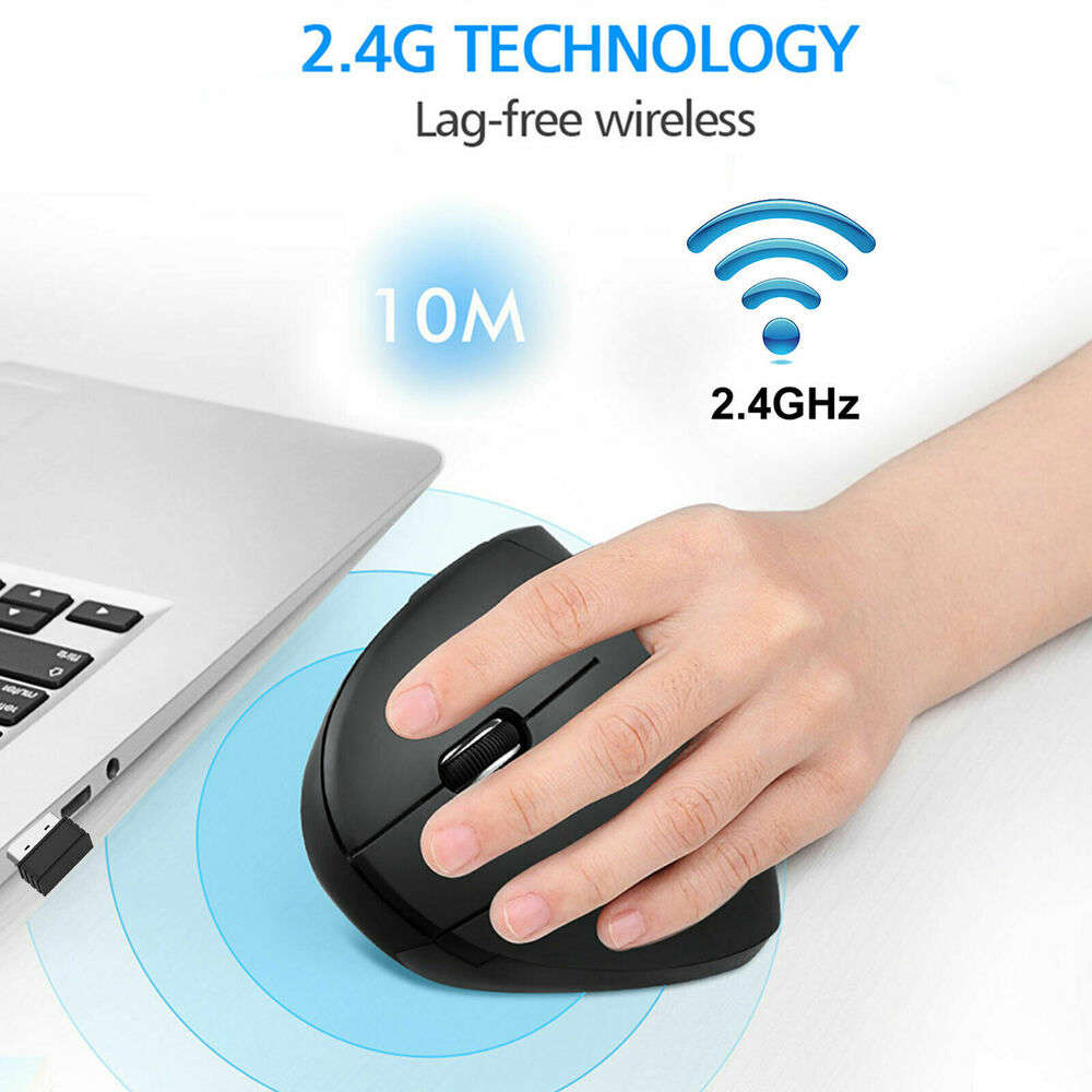 Ergonomic Vertical Optical Mouse with Customizable Keys