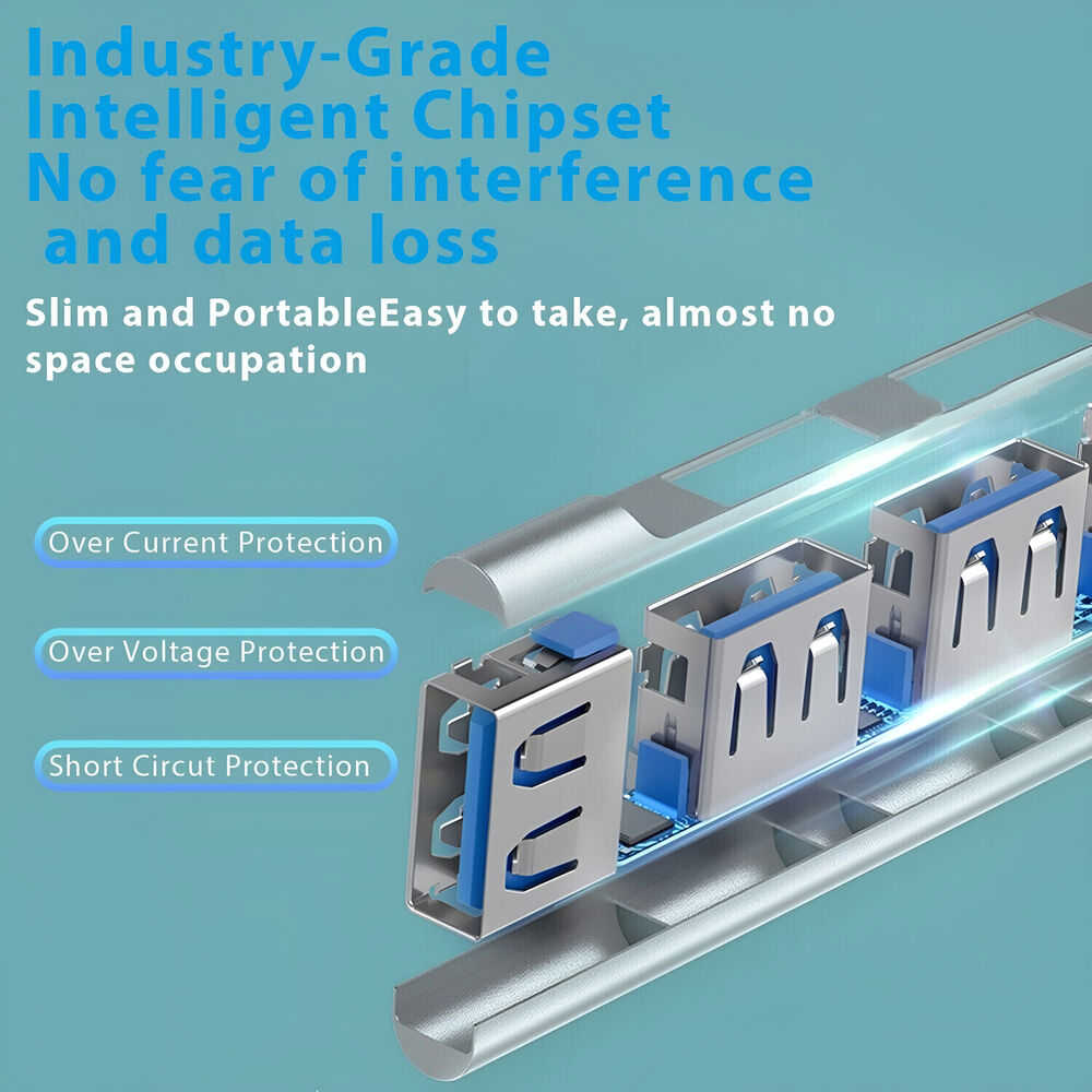 USB 3.0 4-Port Hub Splitter - Enhanced Connectivity for Multiple Devices