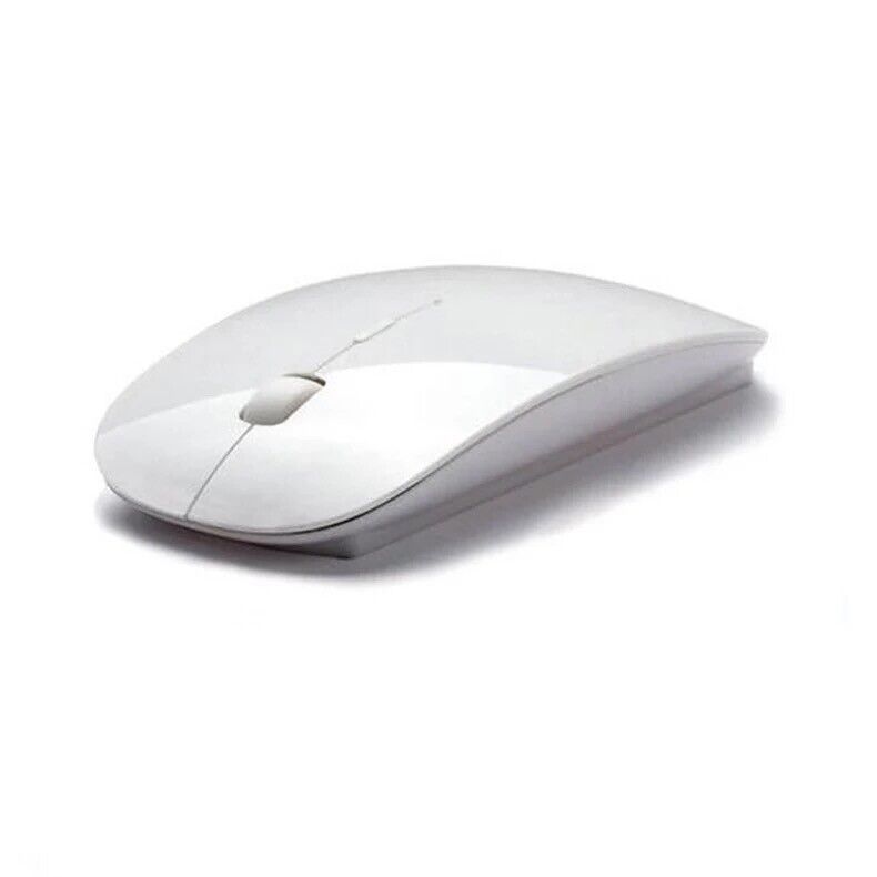 2.4GHz Ergonomic Wireless Optical Mouse for Mac and PC - White