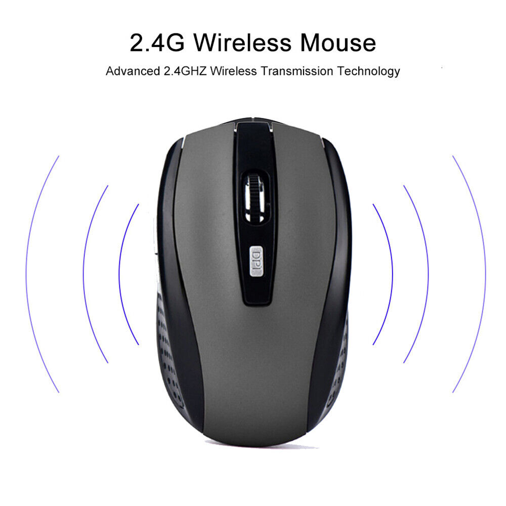 2.4GHz Ergonomic Wireless Optical Mouse with USB Receiver