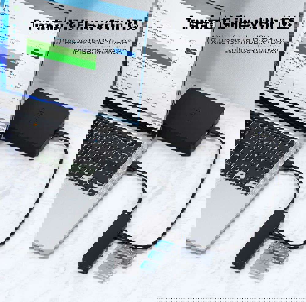 Tymyp 4-Port USB 3.0 Hub - Boost Connectivity for Laptops and MacBooks