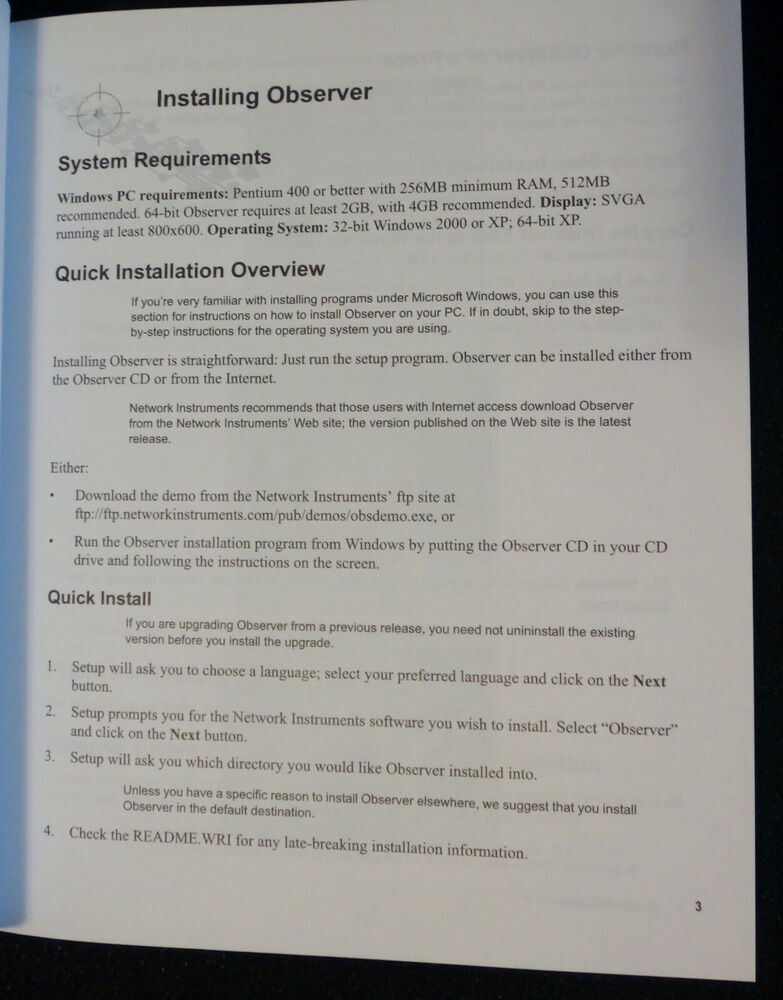 Network Instruments Observer 11 Comprehensive Guide 2005