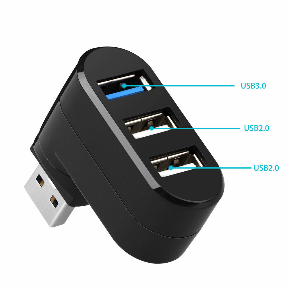 3 Port USB 3.0 Hub Splitter - Boost Connectivity for Multiple Devices