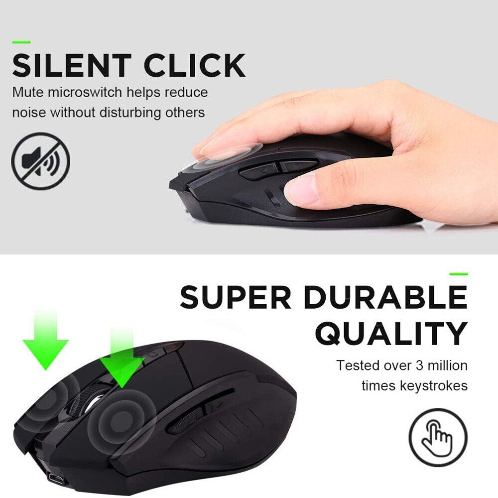Ergonomic Rechargeable Dual-Mode Bluetooth Mouse 2.4G