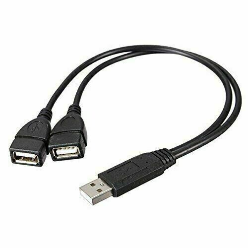 3-Pack USB 2.0 A Male to Dual Female Y Splitter Adapter Cables