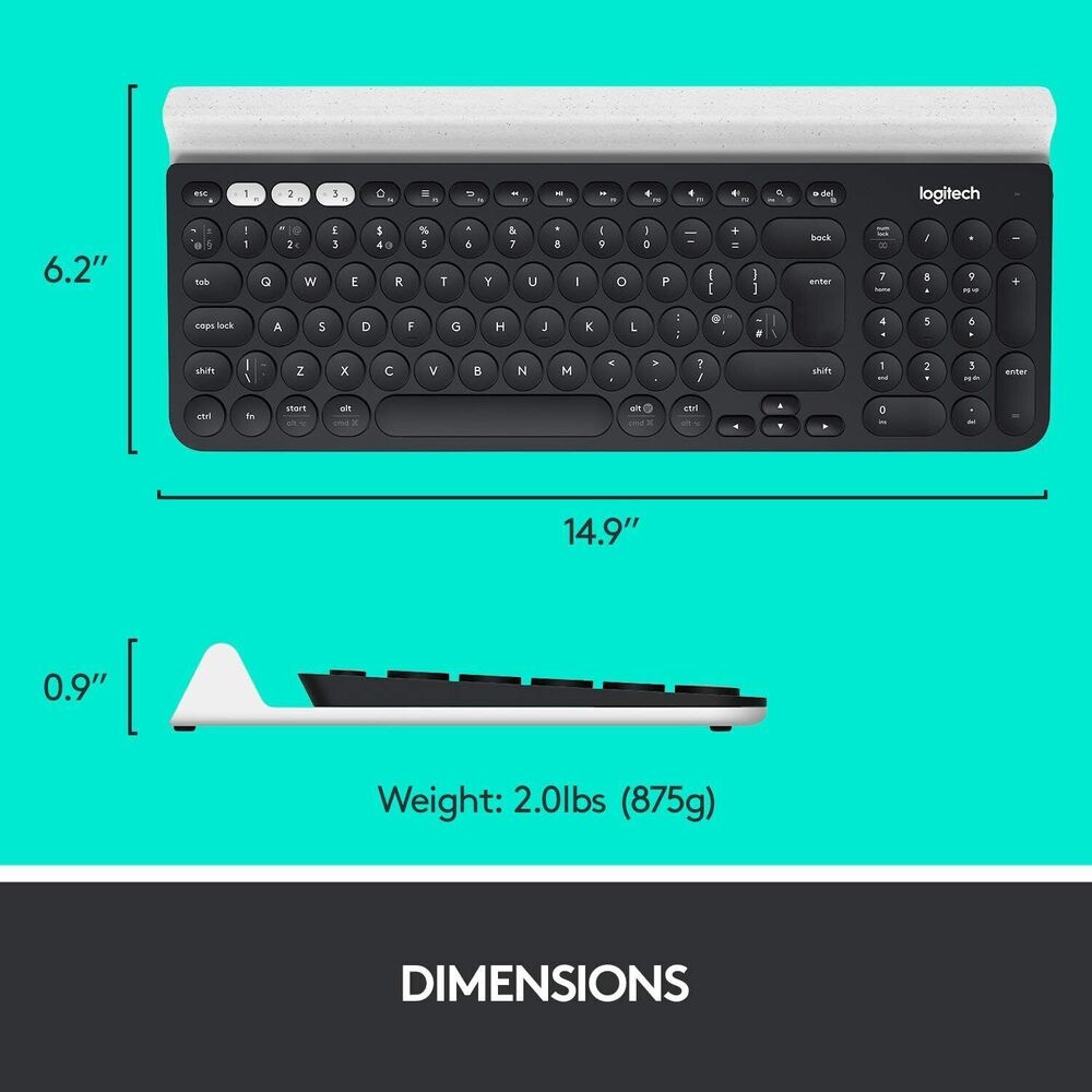 Logitech K780 Multi-Device Wireless Keyboard - Sleek Design, Seamless Switching