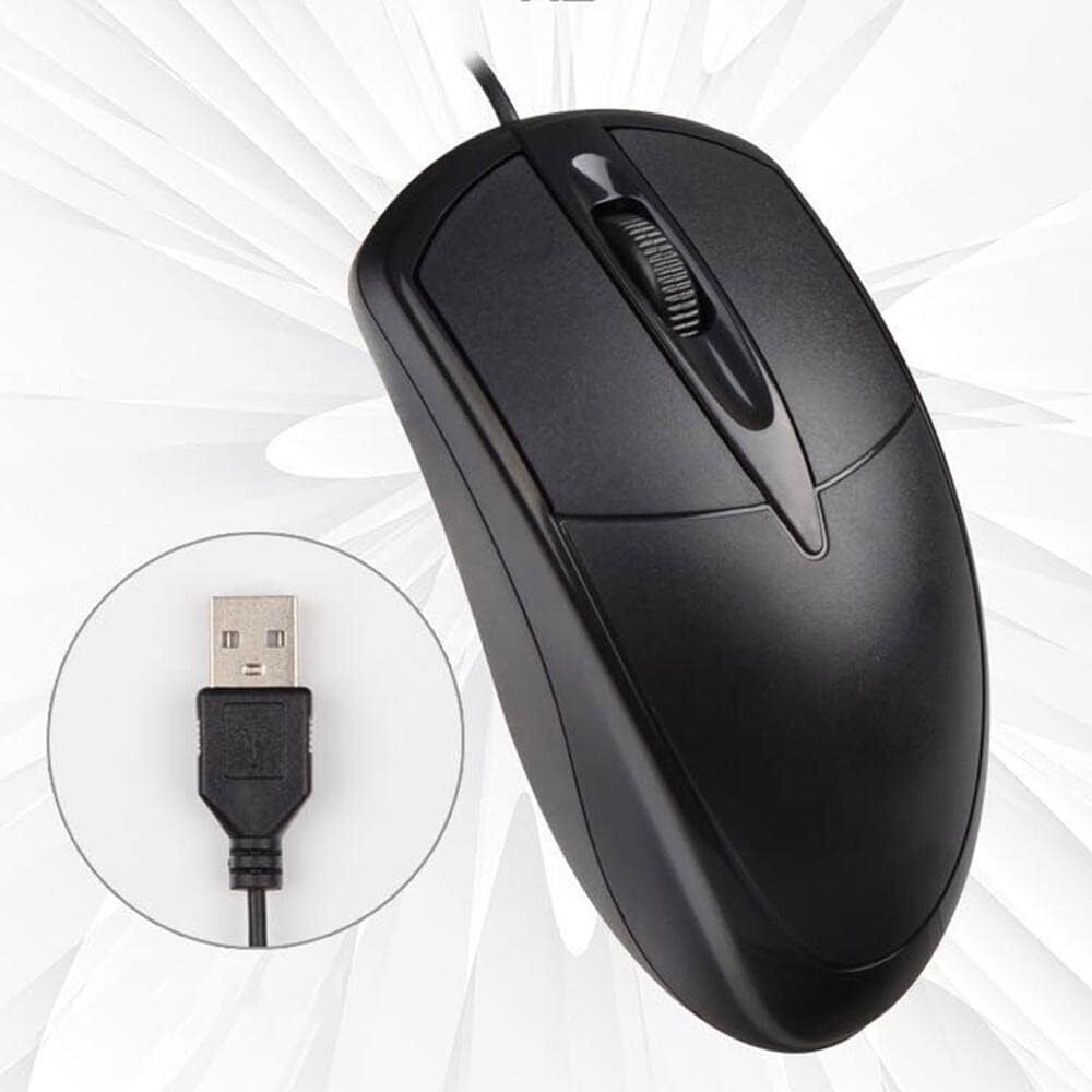 Ergonomic High-Precision USB 2.0 Wired Optical Mouse with Scroll Wheel