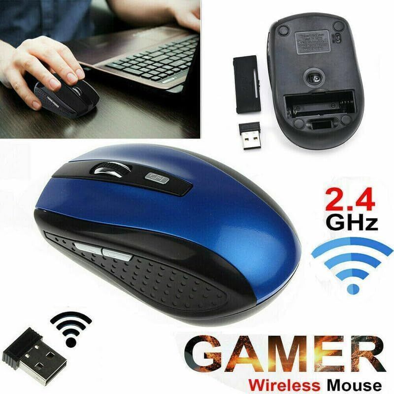 2.4GHz Dual Wireless Optical Mouse with Adjustable DPI