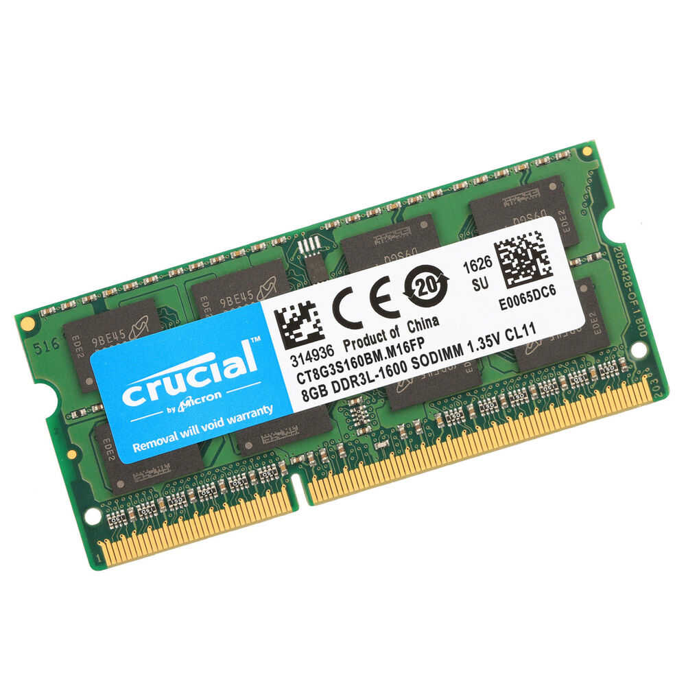 Crucial 10x 8GB DDR3L 1600MHz SODIMM RAM Kit for Laptops