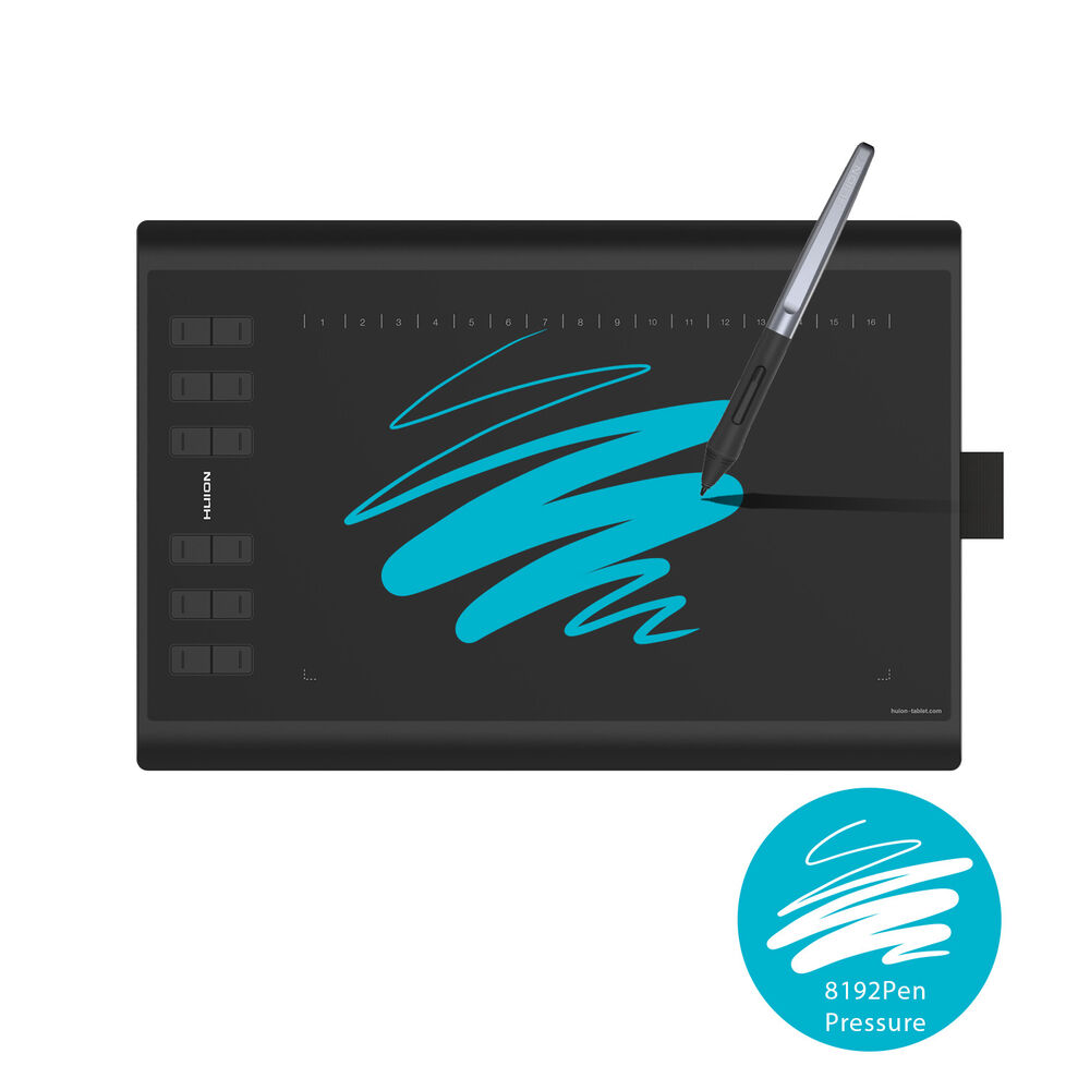 Huion H1060P Refurbished Graphics Tablet with Battery-free Pen