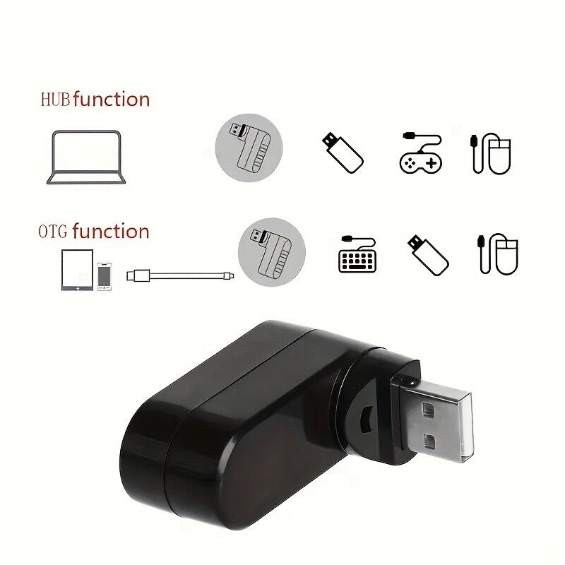 3 Port USB 3.0 Hub Splitter - Boost Connectivity for Multiple Devices