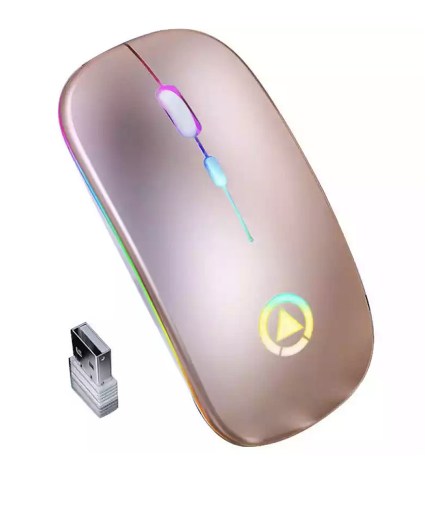 2.4GHz Wireless Optical Mouse with RGB Backlight and Rechargeable Battery