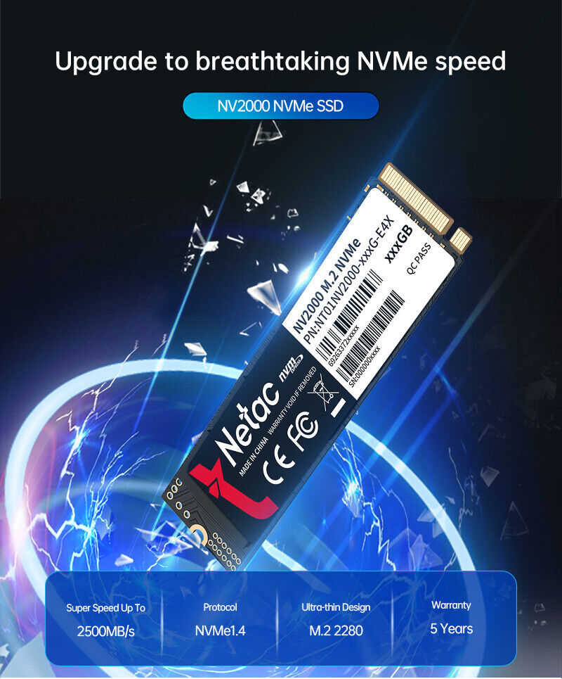Netac 1TB M.2 NVMe SSD - High-Speed, High-Capacity Storage
