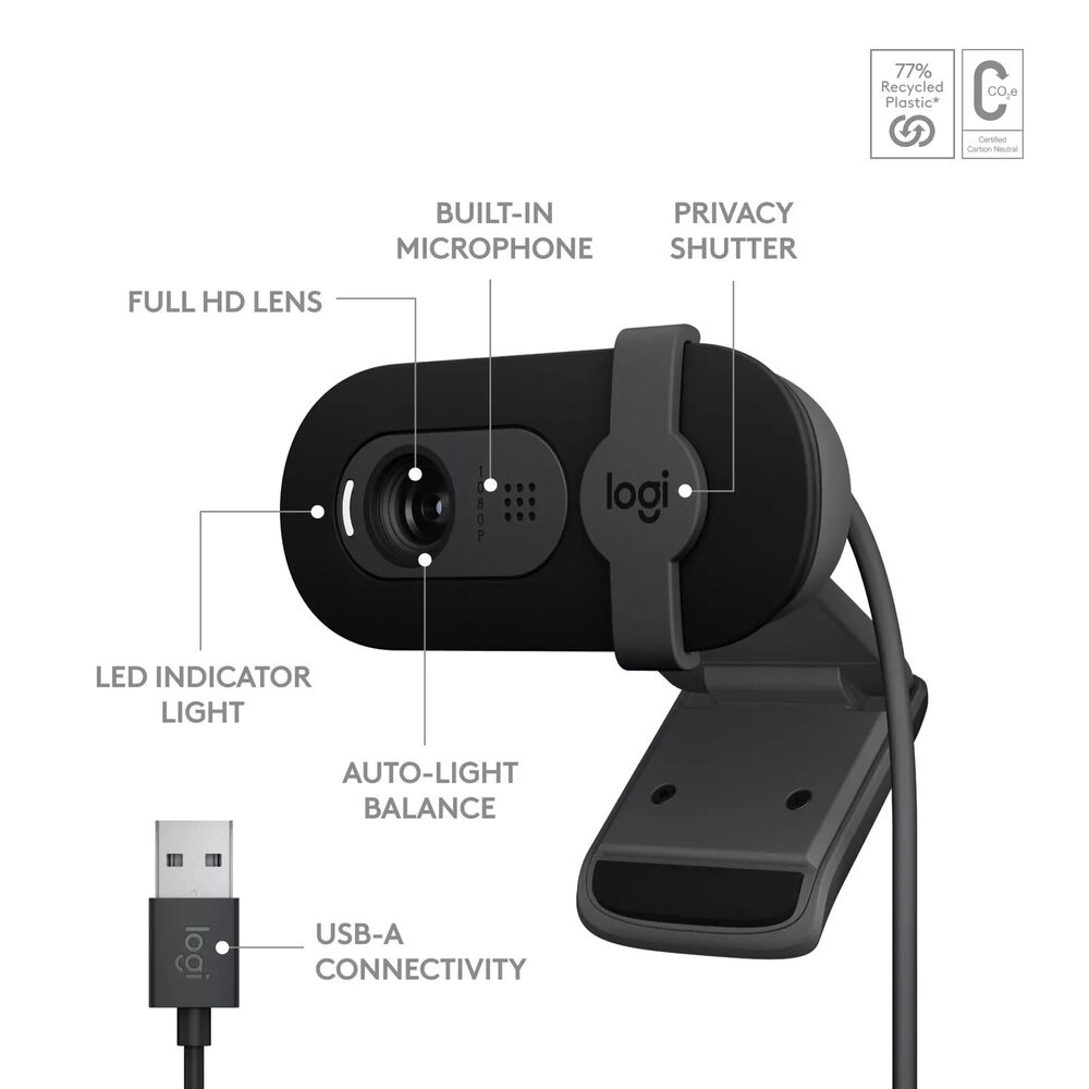 Logitech Brio 101 Webcam | High-Definition Video Calling