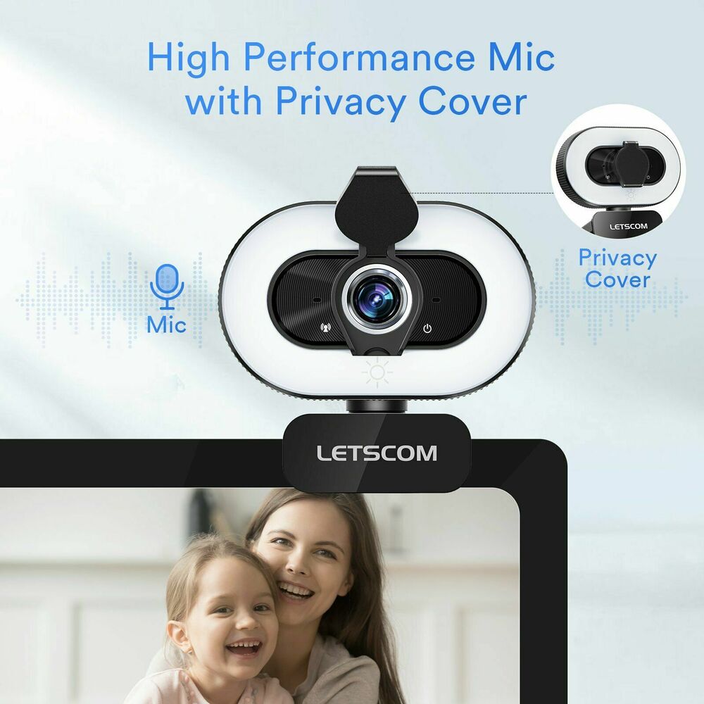 1080P HD Webcam with Built-in Mic for Clear Video Communication