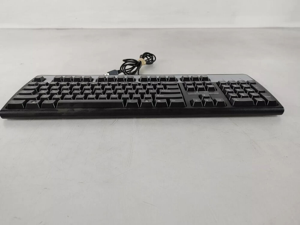 HP KU-0316 434821-001 Black/Silver Standard USB Wired Keyboard