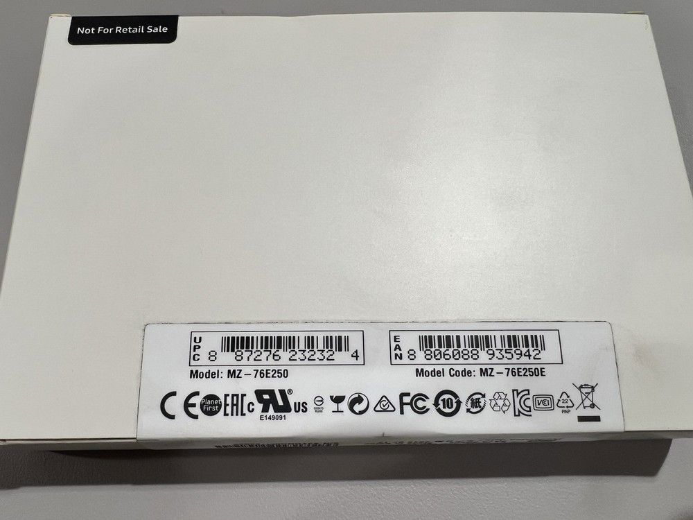 Samsung 860 EVO 250GB SSD - Bulk Lot of 10, High-Performance Internal Drives