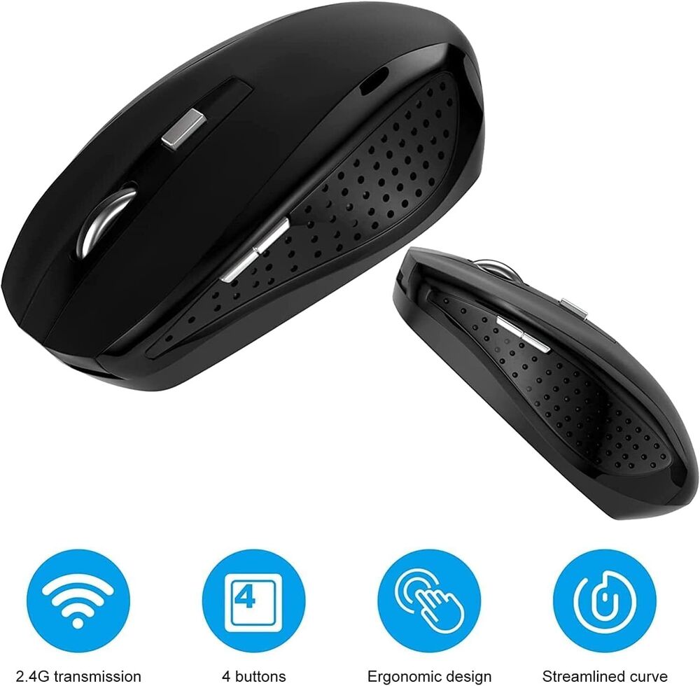 2.4GHz Dual Wireless Optical Mouse with Adjustable DPI