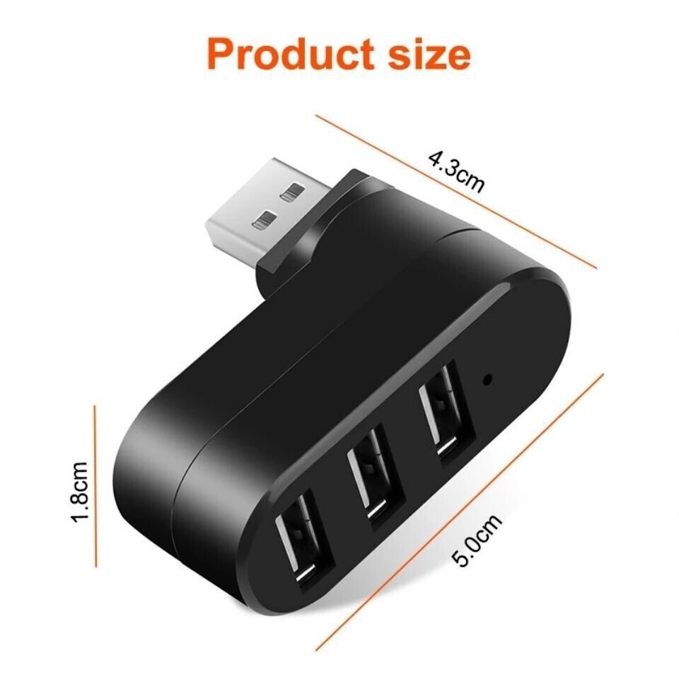3-Port USB 3.0 Hub Splitter for Enhanced Connectivity
