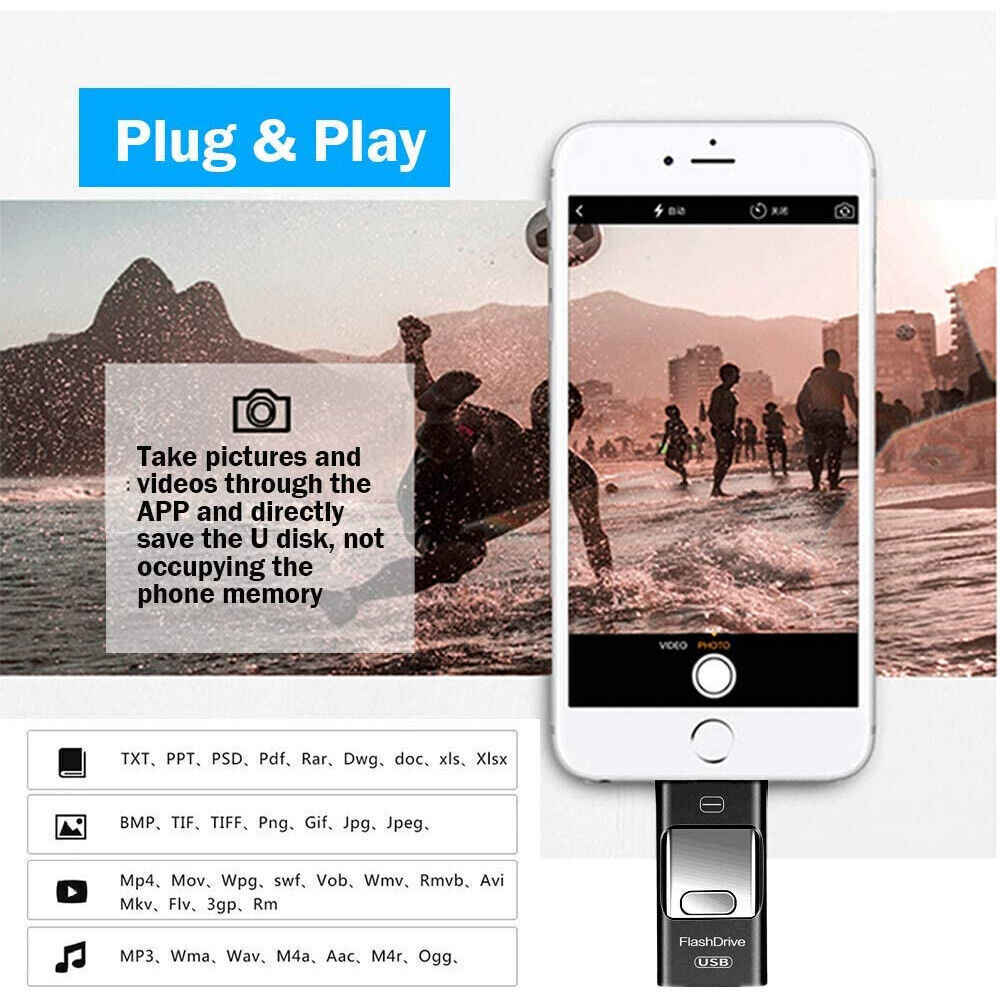 All-in-One 4in1 USB 3.0 Flash Drive - High-Speed Storage for All Your Devices