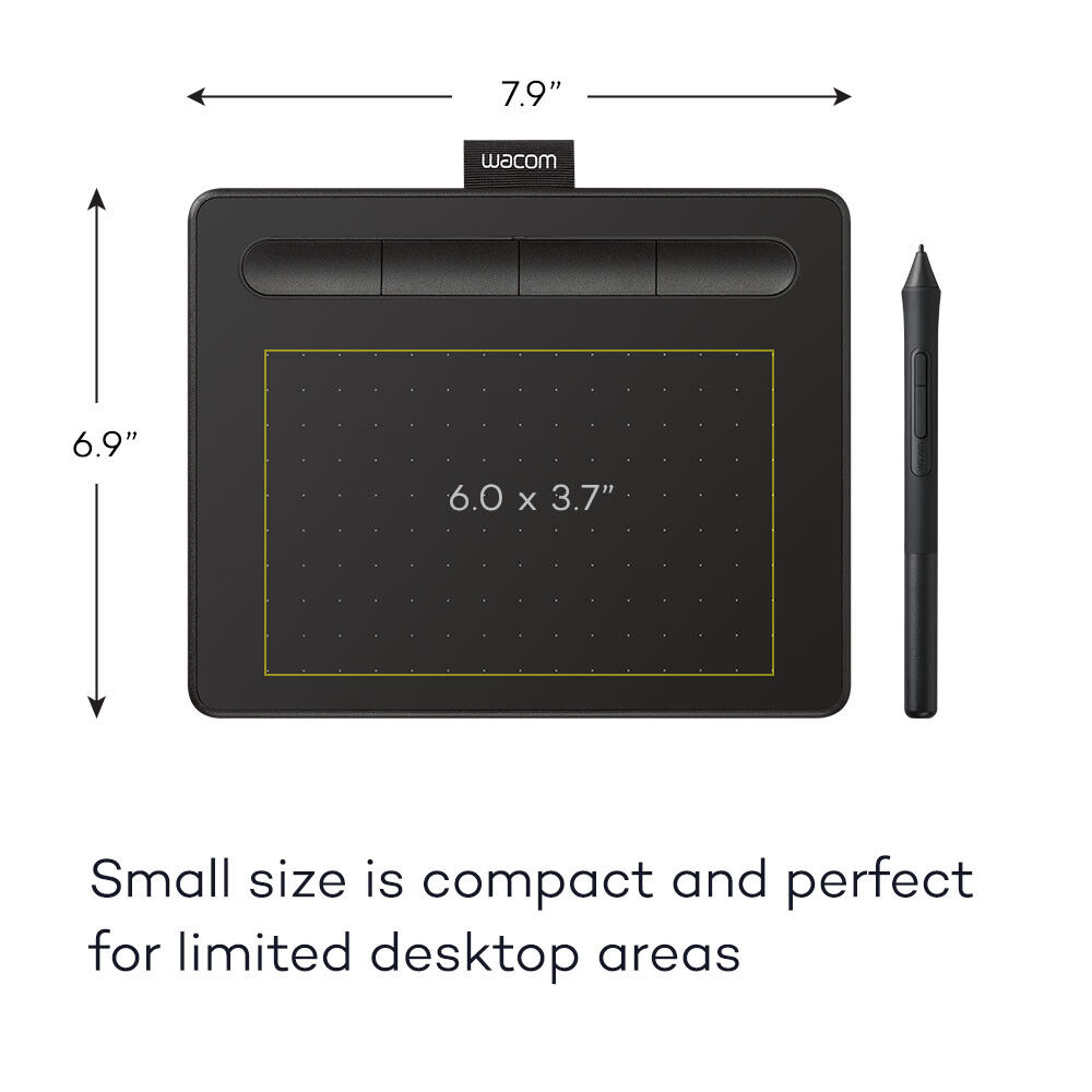 Wacom Intuos Small Digital Graphics Drawing Tablet - Certified Refurbished