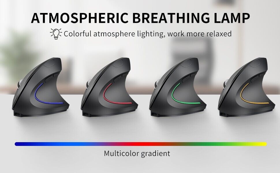 Ergonomic Vertical Wireless Mouse for Comfort and Precision