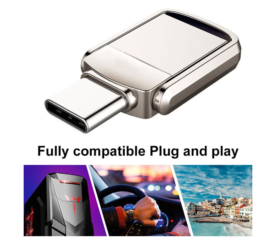 High-Capacity 1TB/2TB USB 3.0 Type-C Flash Drive for Speedy Data Transfer