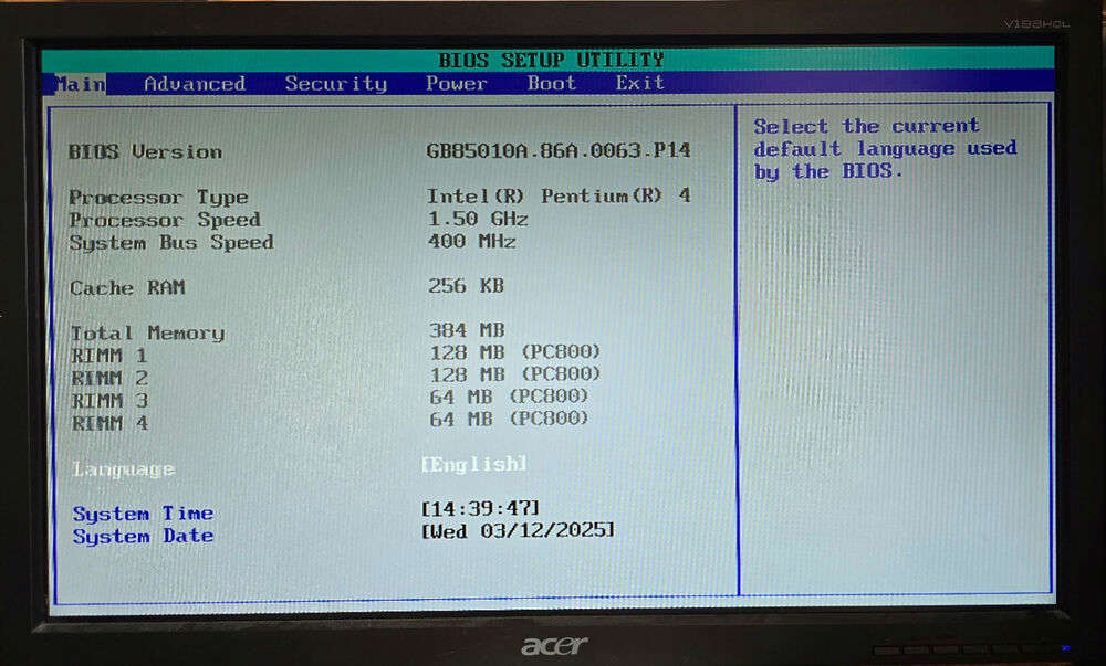 Intel D850GB Motherboard with Pentium 4 and 384MB RDRAM - Enhanced Performance