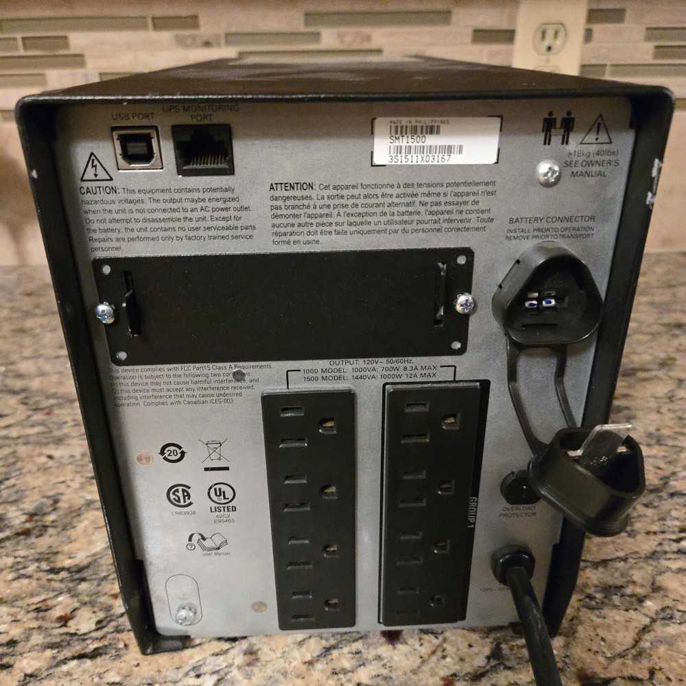 APC Smart-UPS SMT1500 8 Outlet UPS - No Battery, Surge Protection