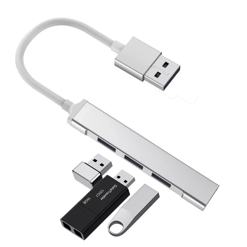 4-Port USB 3.0 Hub for Enhanced Laptop Connectivity